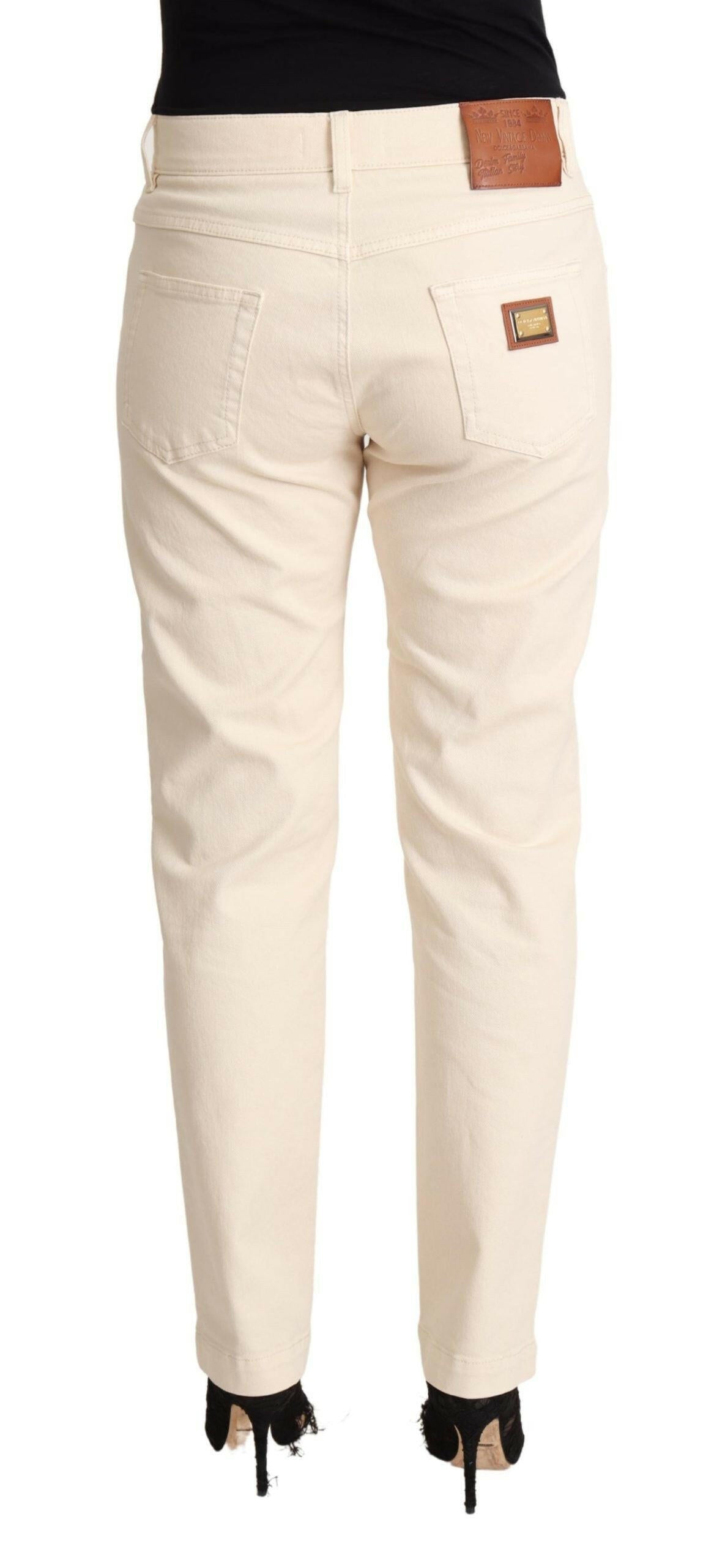 Dolce & Gabbana White Cotton Skinny Denim Women Jeans Pants -   -  Dolce & Gabbana. Dolce & Gabbana White Cotton Skinny Denim Women Jeans Pants -   -  Dolce & Gabbana.