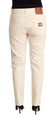 Dolce & Gabbana White Cotton Skinny Denim Women Jeans Pants -   -  Dolce & Gabbana.
