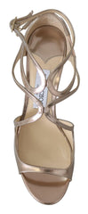 Jimmy Choo Ballet Pink Liquid Mirror Leather Sandals -   -  Jimmy Choo.