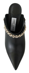 Jimmy Choo Elegant Black Gold Leather Pumps -   -  Jimmy Choo.