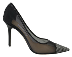 Jimmy Choo Elegant Black Mesh Crystal Pumps -   -  Jimmy Choo.