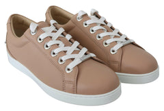 Jimmy Choo Powder Pink Nappa Leather Sneakers -   -  Jimmy Choo.