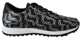 Jimmy Choo Elegant Black & Silver Leather Sneakers -   -  Jimmy Choo.