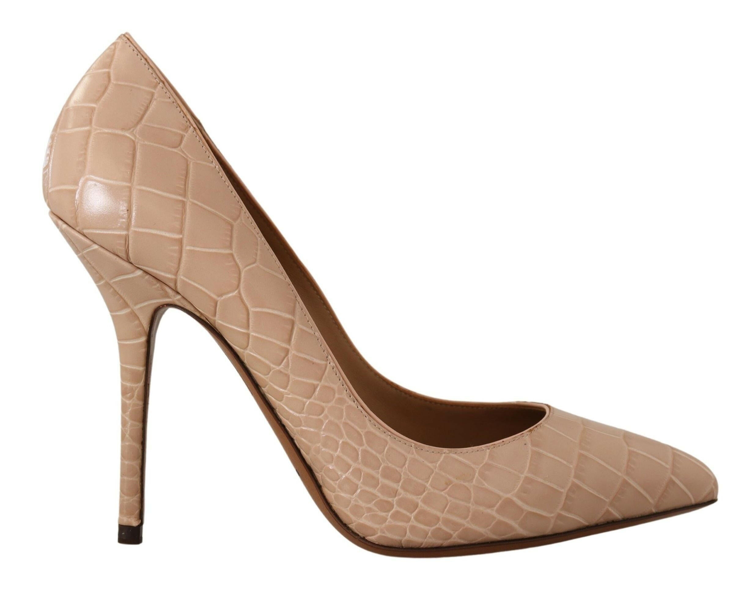 Dolce & Gabbana Beige Leather Bellucci Heels Pumps Shoes -   -  Dolce & Gabbana.