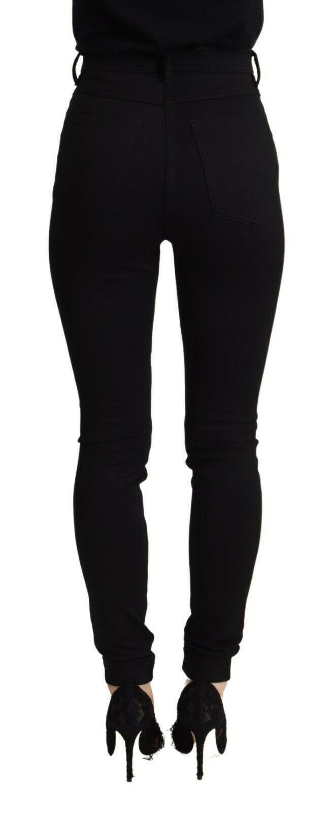 Dolce & Gabbana Black High Waist Skinny Slim Fit Pants -   -  Dolce & Gabbana. Dolce & Gabbana Black High Waist Skinny Slim Fit Pants -   -  Dolce & Gabbana.
