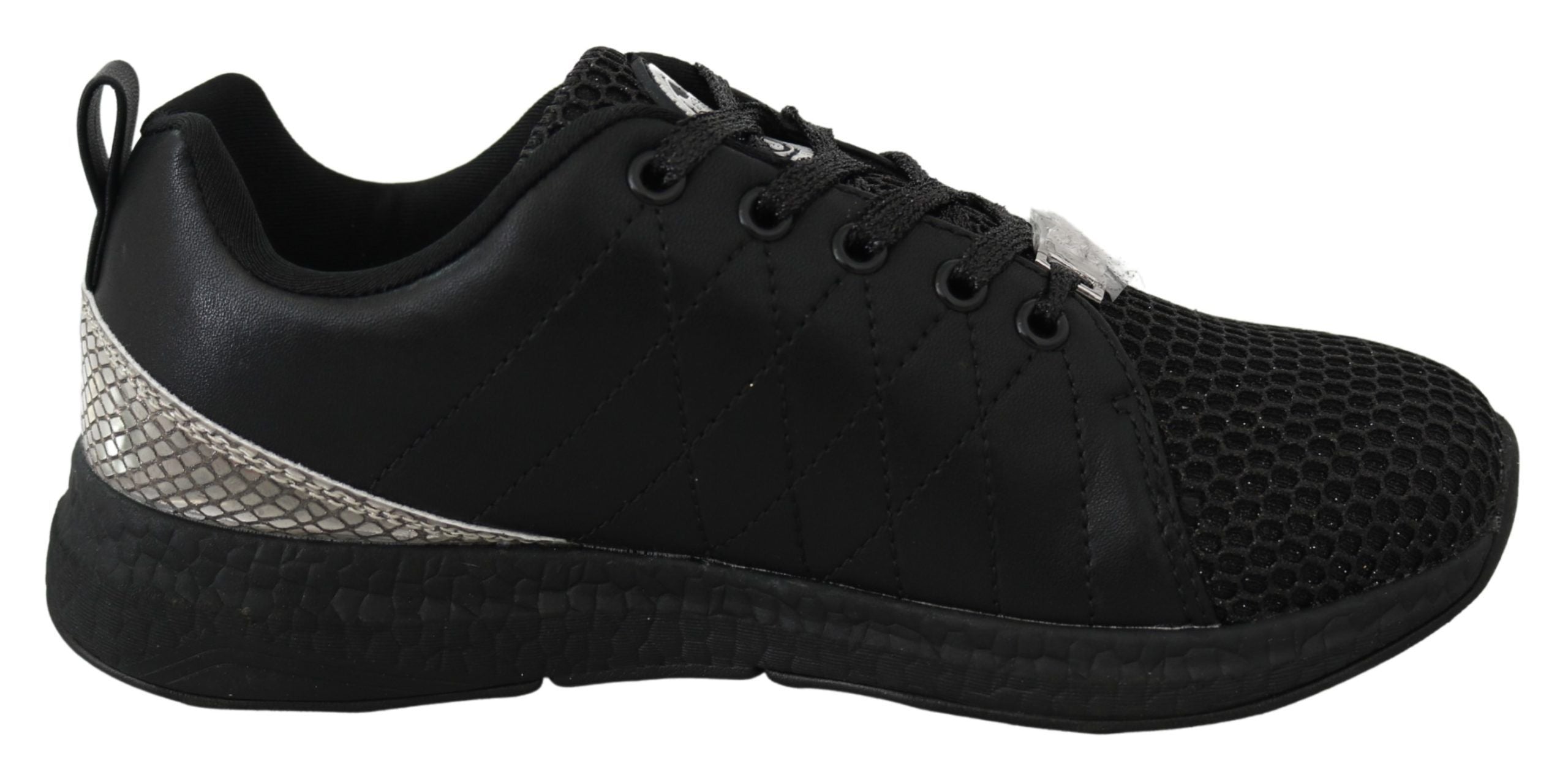 Plein Sport Exquisite Black Runner Gisella Sports Sneakers -   -  Plein Sport. Plein Sport Exquisite Black Runner Gisella Sports Sneakers -   -  Plein Sport.