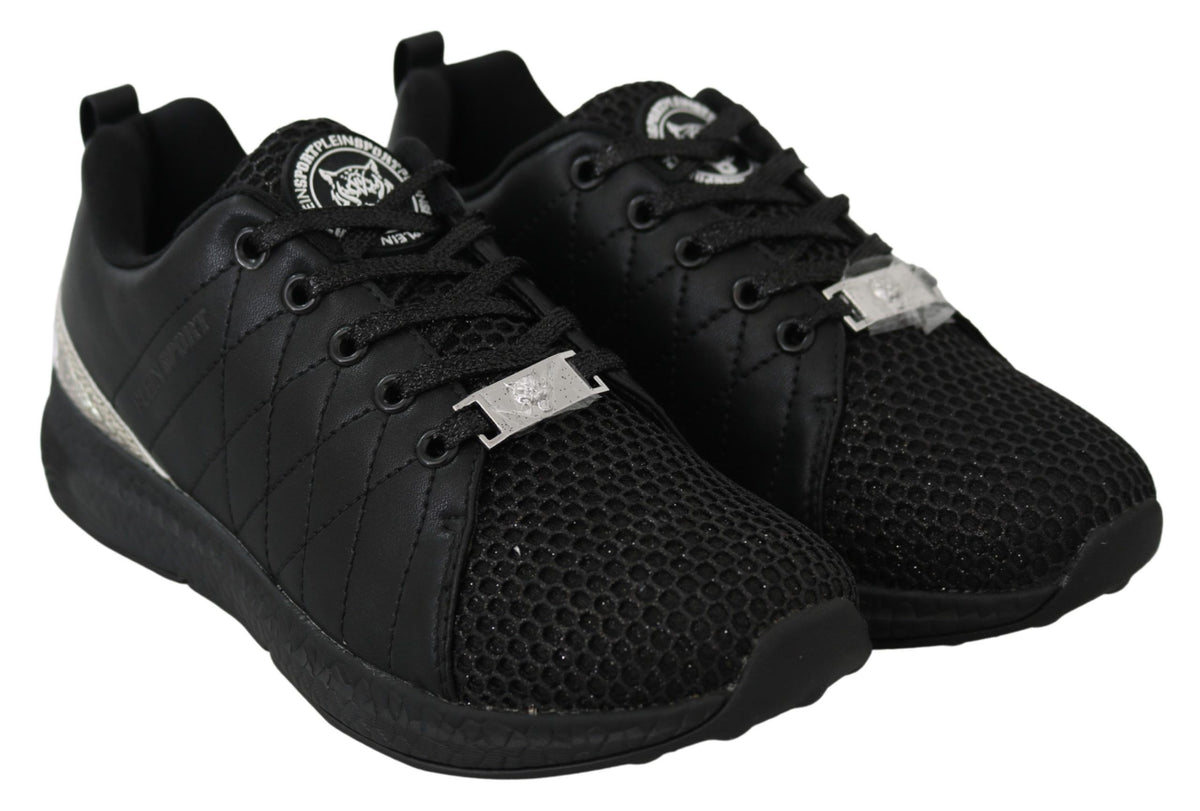 Plein Sport Exquisite Black Runner Gisella Sports Sneakers -   -  Plein Sport.