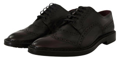 Dolce & Gabbana Purple Leather Oxford Wingtip Formal Shoes -   -  Dolce & Gabbana.