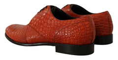 Dolce & Gabbana Orange Exotic Leather Dress Derby Shoes -   -  Dolce & Gabbana.