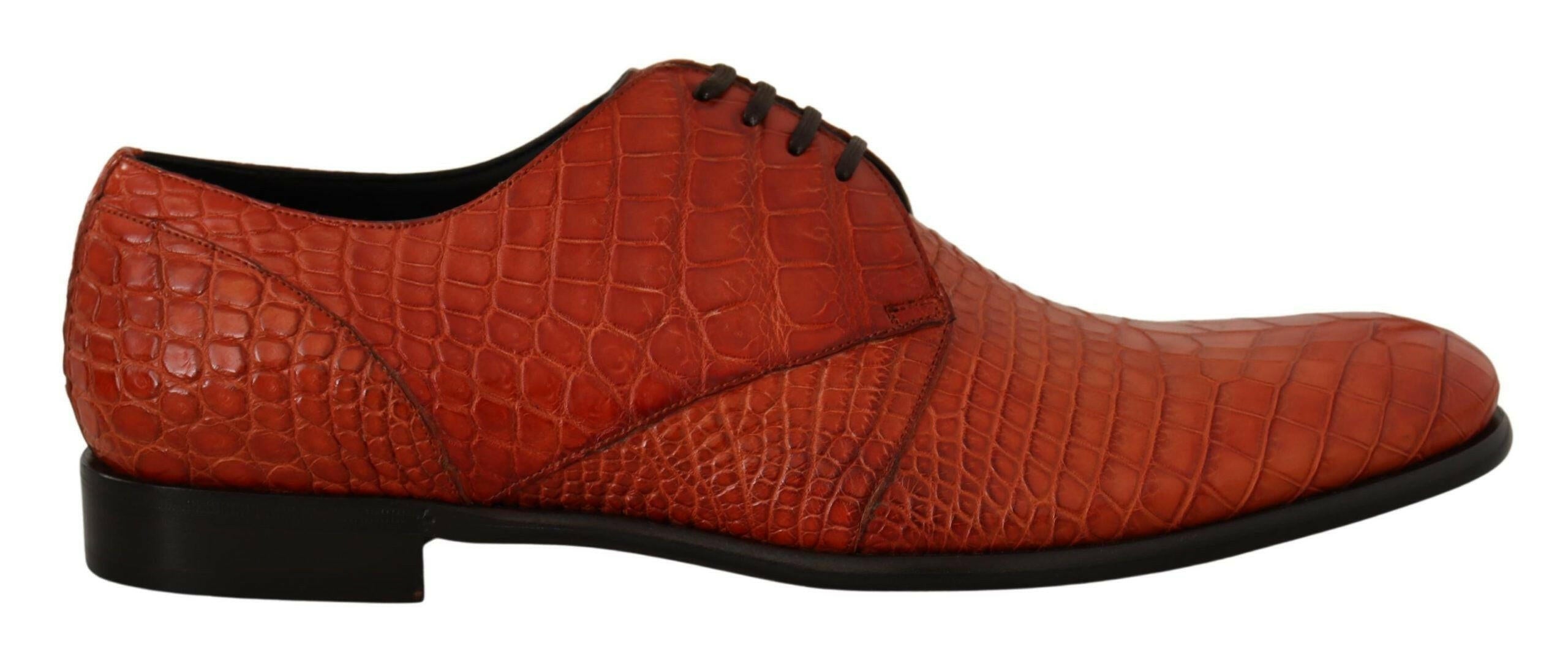 Dolce & Gabbana Orange Exotic Leather Dress Derby Shoes -   -  Dolce & Gabbana.