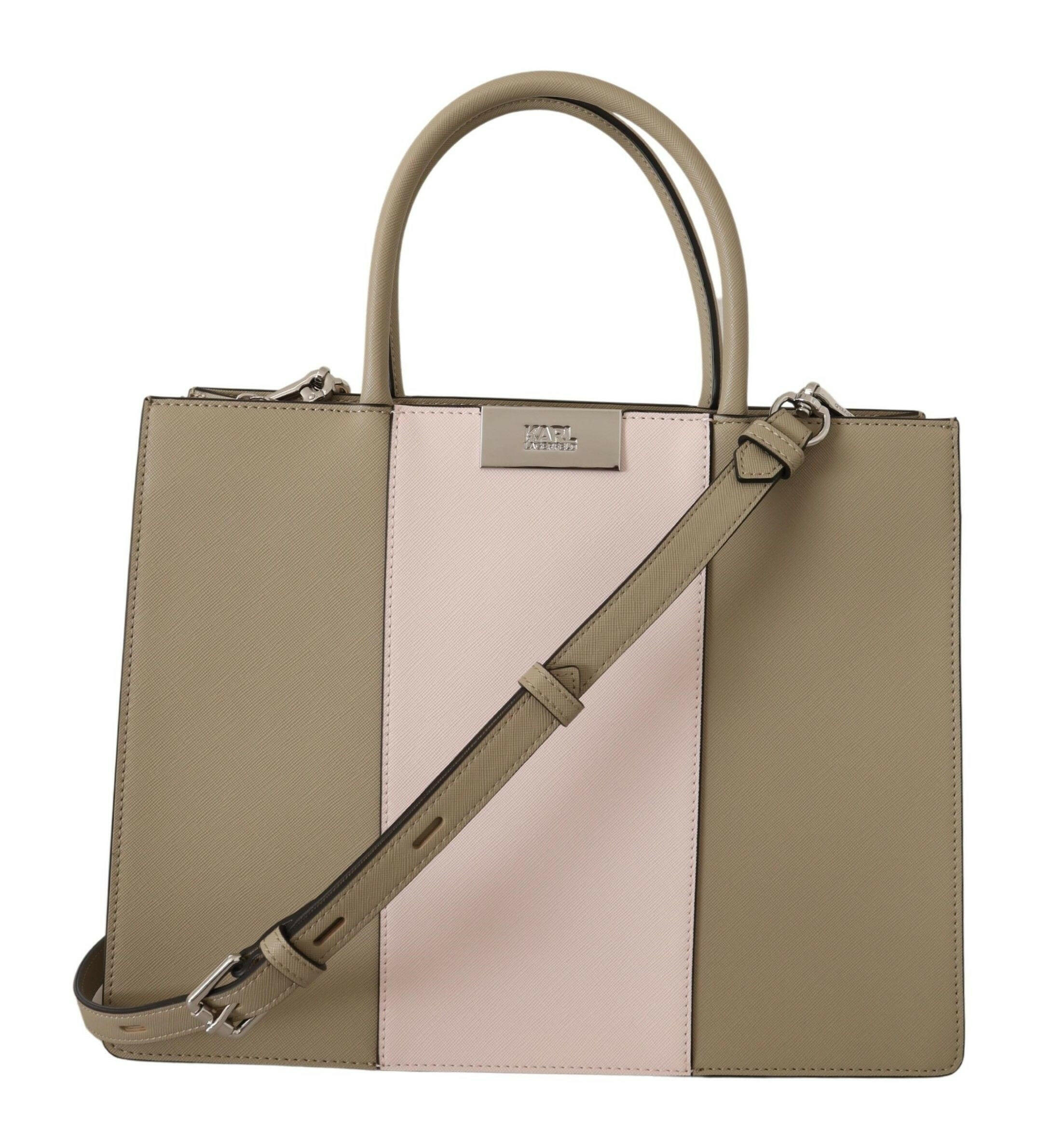 Karl Lagerfeld Elegant Sage Green Tote Shoulder Bag -  Luxury Shopper Bag for Women -  Karl Lagerfeld.