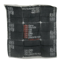 Costume National Dark Gray Wool Foulard Branded Scarf -   -  Costume National.