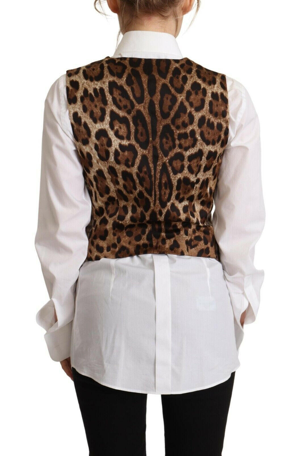 Dolce & Gabbana Brown Checkered Leopard V-neck Sleeveless Vest Top -   -  Dolce & Gabbana. Dolce & Gabbana Brown Checkered Leopard V-neck Sleeveless Vest Top -   -  Dolce & Gabbana.