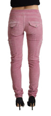 Acht Pink Cotton Low Waist Skinny Denim Cargo Jeans -   -  Acht.