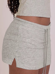 Chic Vintage Lace-Up Mini Skirt - Sexy Retro A-Line Casual Bottoms -   -  Tiny Lux.