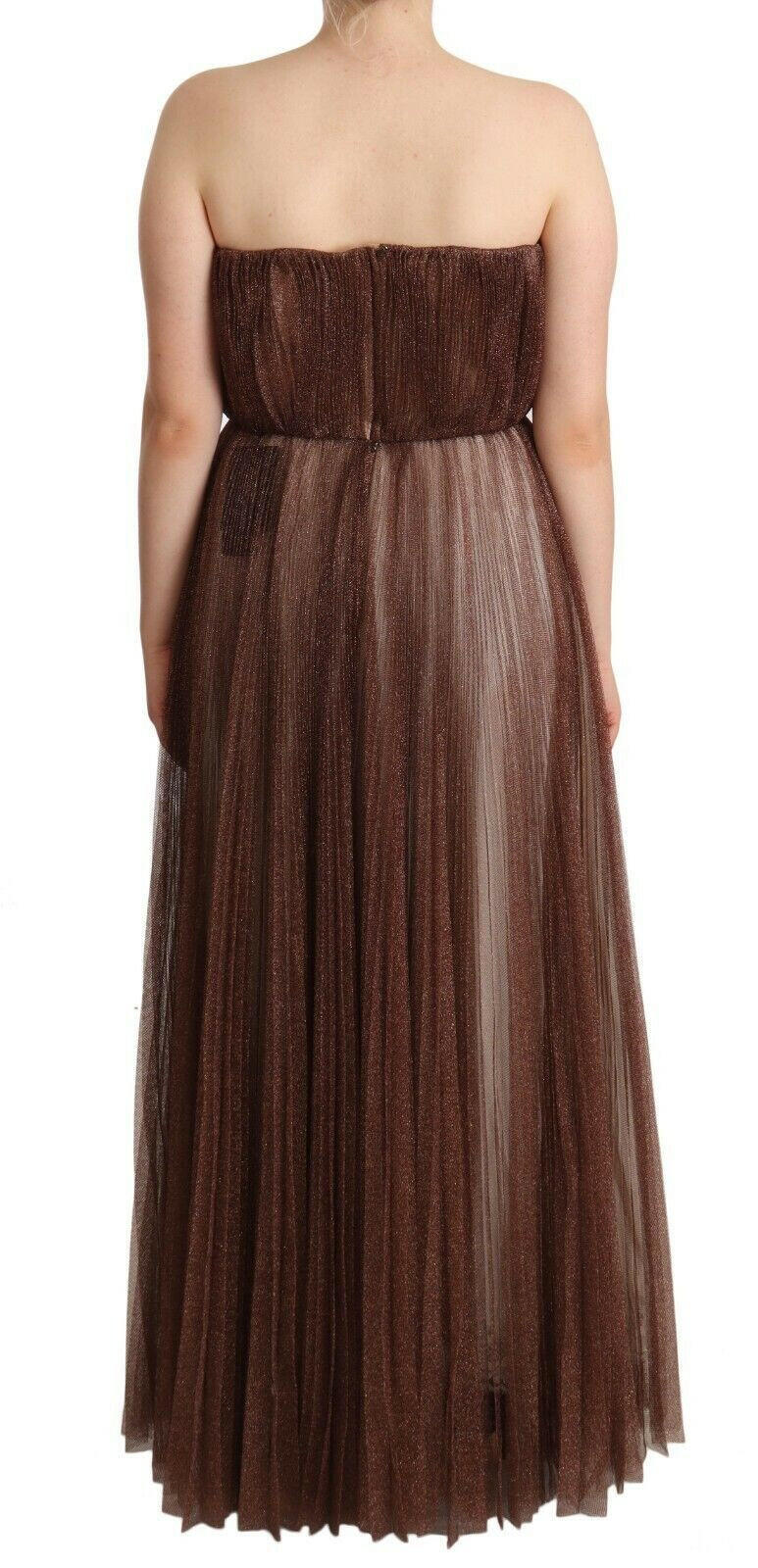 Dolce & Gabbana Metallic Bronze Polyester Maxi Gown Dress -   -  Dolce & Gabbana. Dolce & Gabbana Metallic Bronze Polyester Maxi Gown Dress -   -  Dolce & Gabbana.