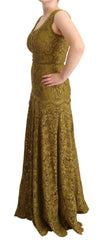 Dolce & Gabbana Brown Floral Lace Maxi Floor Length Dress -   -  Dolce & Gabbana.