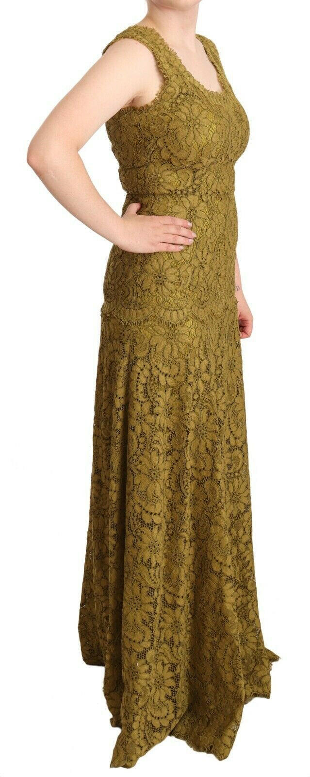 Dolce & Gabbana Brown Floral Lace Maxi Floor Length Dress -   -  Dolce & Gabbana. Dolce & Gabbana Brown Floral Lace Maxi Floor Length Dress -   -  Dolce & Gabbana.