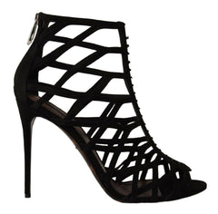 Dolce & Gabbana Black Suede Stiletto Heels Bette Sandals Shoes -   -  Dolce & Gabbana.