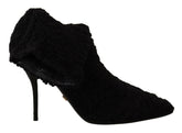 Dolce & Gabbana Black Stiletto Heels Mid Calf Women Boots -   -  Dolce & Gabbana.