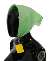 Versace Apple Green Linen Square Foulard Head Wrap Scarf -   -  Versace.