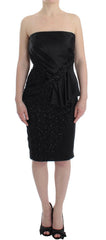 Masha Ma Black Strapless Embellished Pencil Dress -   -  Masha Ma.
