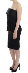 Masha Ma Black Strapless Embellished Pencil Dress -   -  Masha Ma.