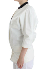Andrea Pompilio White Cotton Blend Oversized Blazer Jacket -   -  Andrea Pompilio.