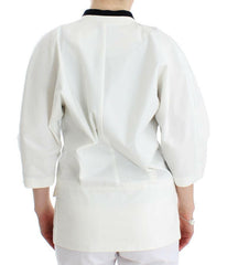 Andrea Pompilio White Cotton Blend Oversized Blazer Jacket -   -  Andrea Pompilio.