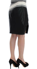 Sachin & Babi Gray Black Liza Leather Straight Pencil -   -  Sachin & Babi.