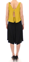 Lamberto Petri Black Yellow Silk Shift Sheath Coctail Dress -   -  Lamberto Petri.