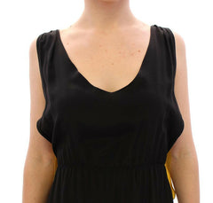 Lamberto Petri Black Yellow Silk Shift Sheath Coctail Dress -   -  Lamberto Petri.