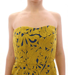 Sachin & Babi Blue Yellow Strapless Bubble Mini Shift Dress -   -  Sachin & Babi.