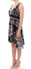 Sachin & Babi Black Silk Floral Pattern Shift Coctail Dress -   -  Sachin & Babi.