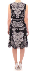 Sachin & Babi Black Silk Floral Pattern Shift Coctail Dress -   -  Sachin & Babi.