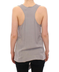 Comeforbreakfast Gray Viscose Tank Top Shirt Blouse -   -  Comeforbreakfast.