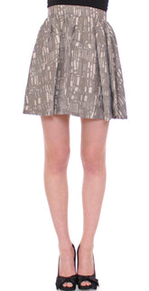 Comeforbreakfast Gray Mini Short A-Line Skirt -   -  Comeforbreakfast.