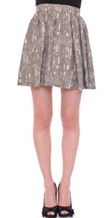 Comeforbreakfast Gray Mini Short A-Line Skirt -   -  Comeforbreakfast.