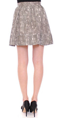 Comeforbreakfast Gray Mini Short A-Line Skirt -   -  Comeforbreakfast.