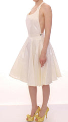 Licia Florio White Halterneck Knee Length Tea Dress -   -  Licia Florio.