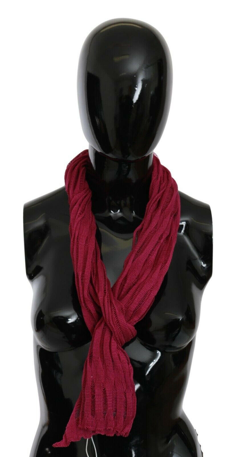 John Galliano Bordeaux Neck Wrap Shawl Foulard Scarf -   -  John Galliano.
