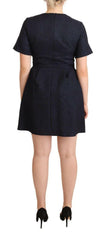 L'Autre Chose Black Embellished Short Sleeves Mini A-line Dress -   -  L'Autre Chose.