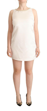 Elisabetta Franchi White Polyester Sleeveless Mini Shift Dress -   -  Elisabetta Franchi.