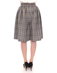 NOEMI ALEMÁN Gray Checkered Wool Shorts Skirt -   -  NOEMI ALEMÁN.