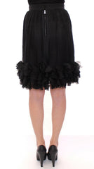 Dolce & Gabbana Black Silk Transparent Above Knees Skirt -   -  Dolce & Gabbana.