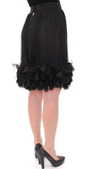 Dolce & Gabbana Black Silk Transparent Above Knees Skirt -   -  Dolce & Gabbana.