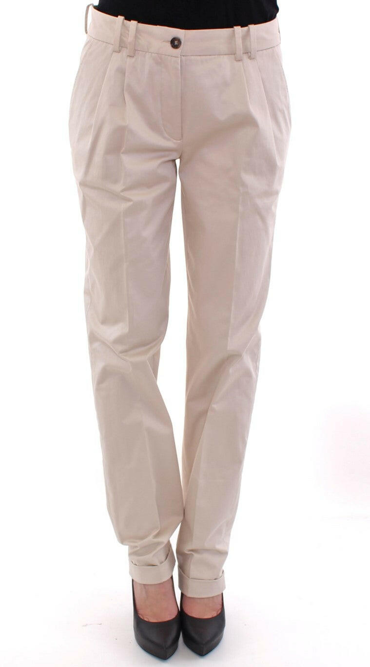Dolce & Gabbana Beige Cotton Chinos Pants -   -  Dolce & Gabbana.
