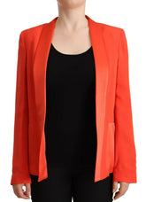 CO|TE Orange Long Sleeves Acetate Blazer Pocket Overcoat Jacket -   -  CO|TE.