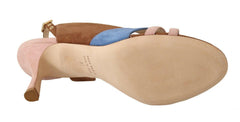 GIA COUTURE Multicolor Suede Leather Slingback Heels Sandals Shoes -   -  GIA COUTURE.