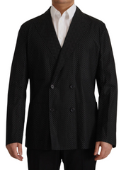 Dolce & Gabbana Black Polka Dotted Cotton Blazer Jacket -   -  Dolce & Gabbana.